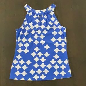 Jude Connally Blue and white patterned top